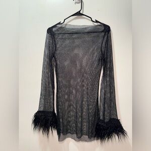 see through sparkly dress